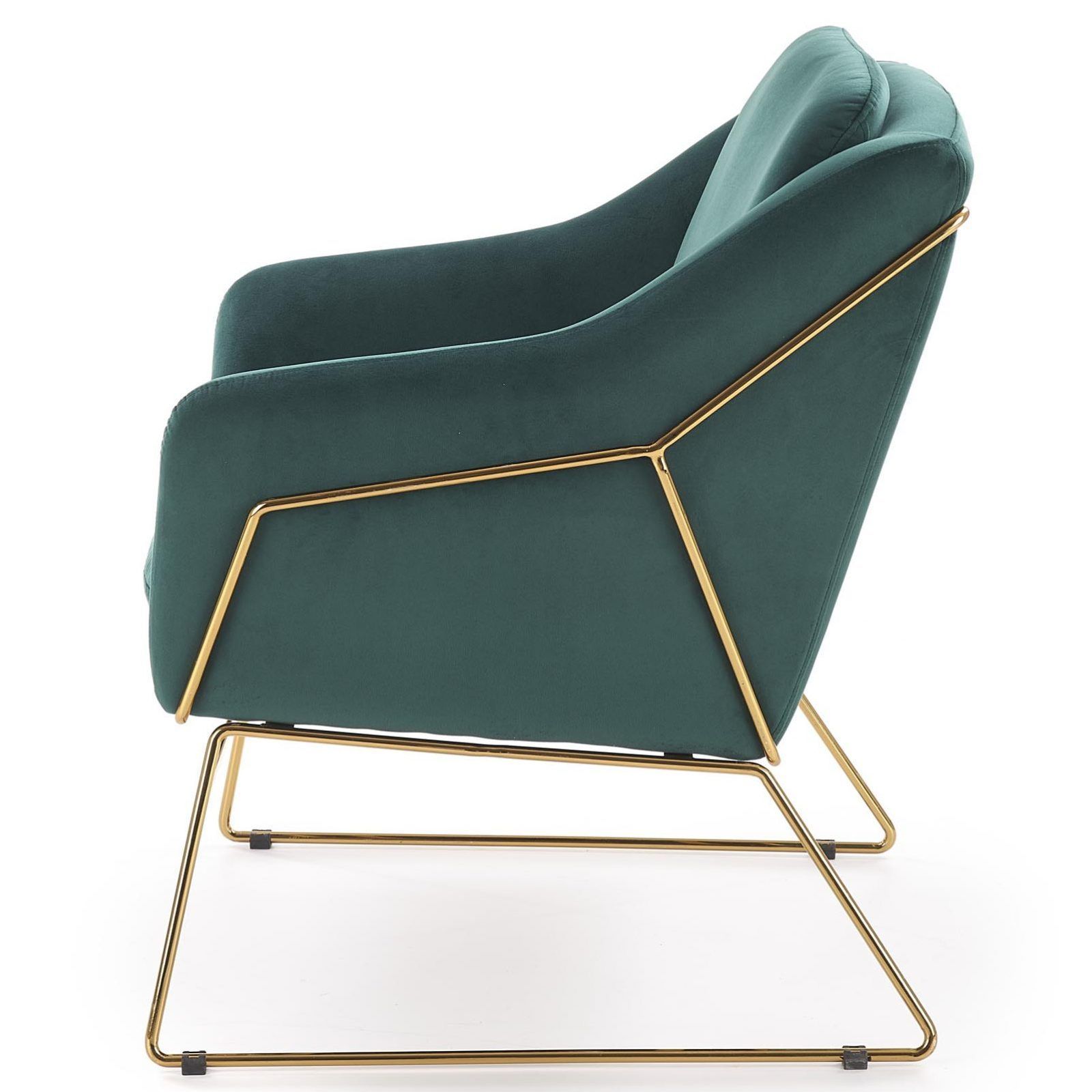 Кресло Halmar Soft 3 темно-зеленый/золотой, V-CH-SOFT_3-FOT-C.ZIELONY