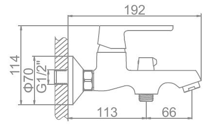 Смеситель для ванны Ledeme L3277