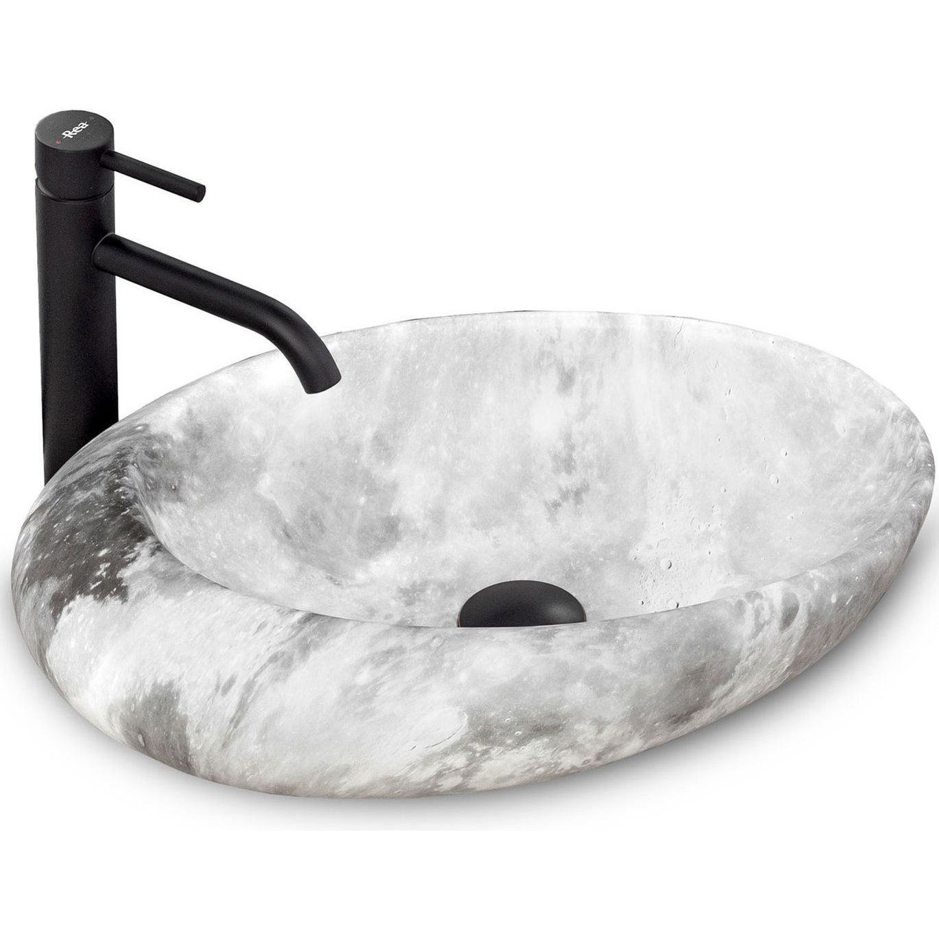 Умывальник Rea Roxy C Stone L.Grey 49x31, REA-U6651