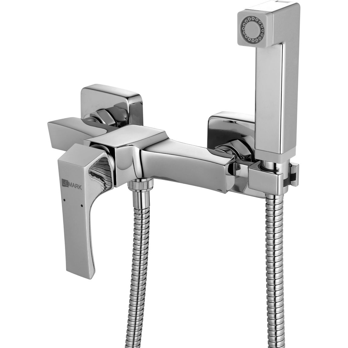 Смеситель настенный с гигиеническим душем Lemark Unit, LM4518C