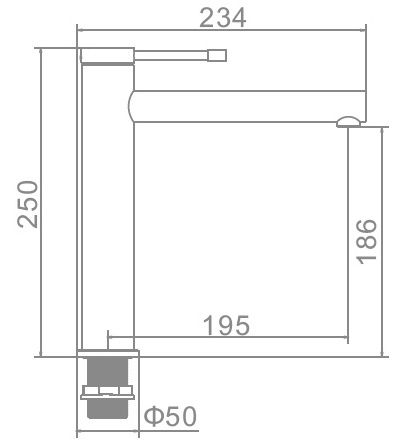 Смеситель для умывальника высокий Ledeme L1147A