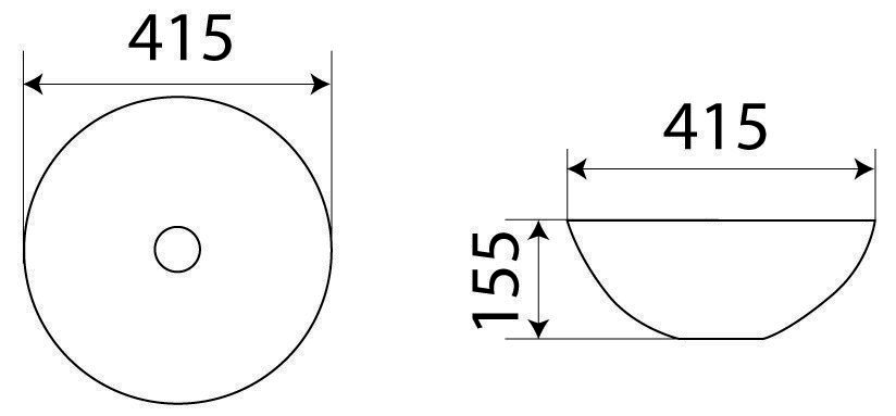 Раковина для ванной Ceramalux 41.5x41.5, 104