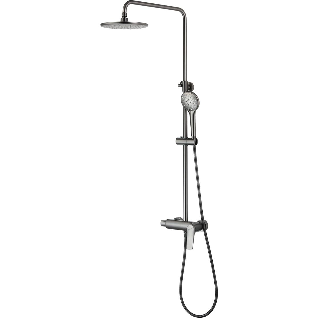 Смеситель для душа с верхней душевой лейкой 3 функции Lemark Bronx, LM3760GM