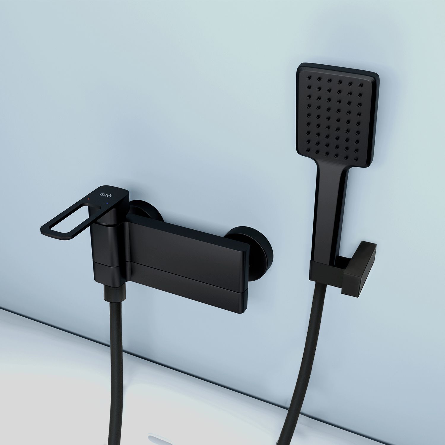 Смеситель для ванны, черный, Iddis Slide, SLIBL00i02