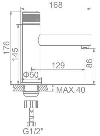 Смеситель для умывальника черный Ledeme L1076B