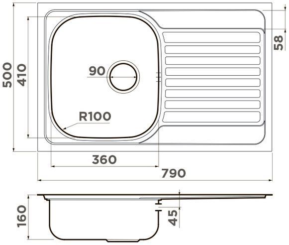 Мойка Omoikiri Kashiogawa 79-IN, 4993452