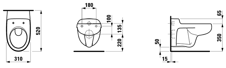 Подвесной унитаз Laufen Florakids, 8.2003.1.000.000.1