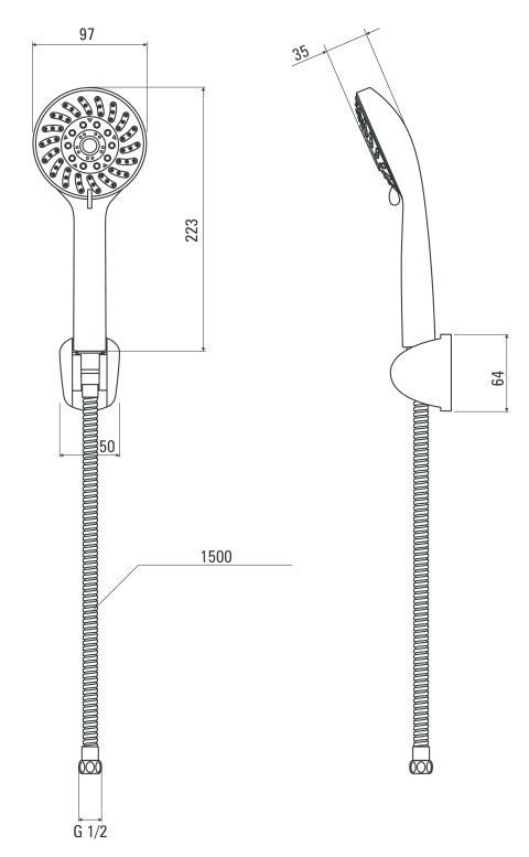 Душевой гарнитур Deante Avis, NGV_041K