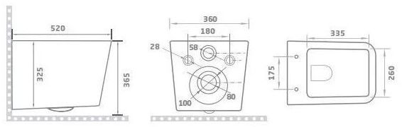 Унитаз подвесной Gid TR2144BM, 62225Y