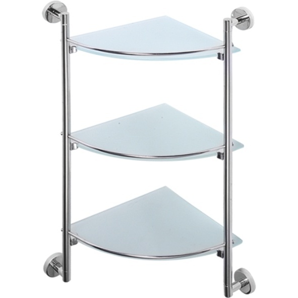 Полка угловая тройная (стекло) Ledeme L1707-3