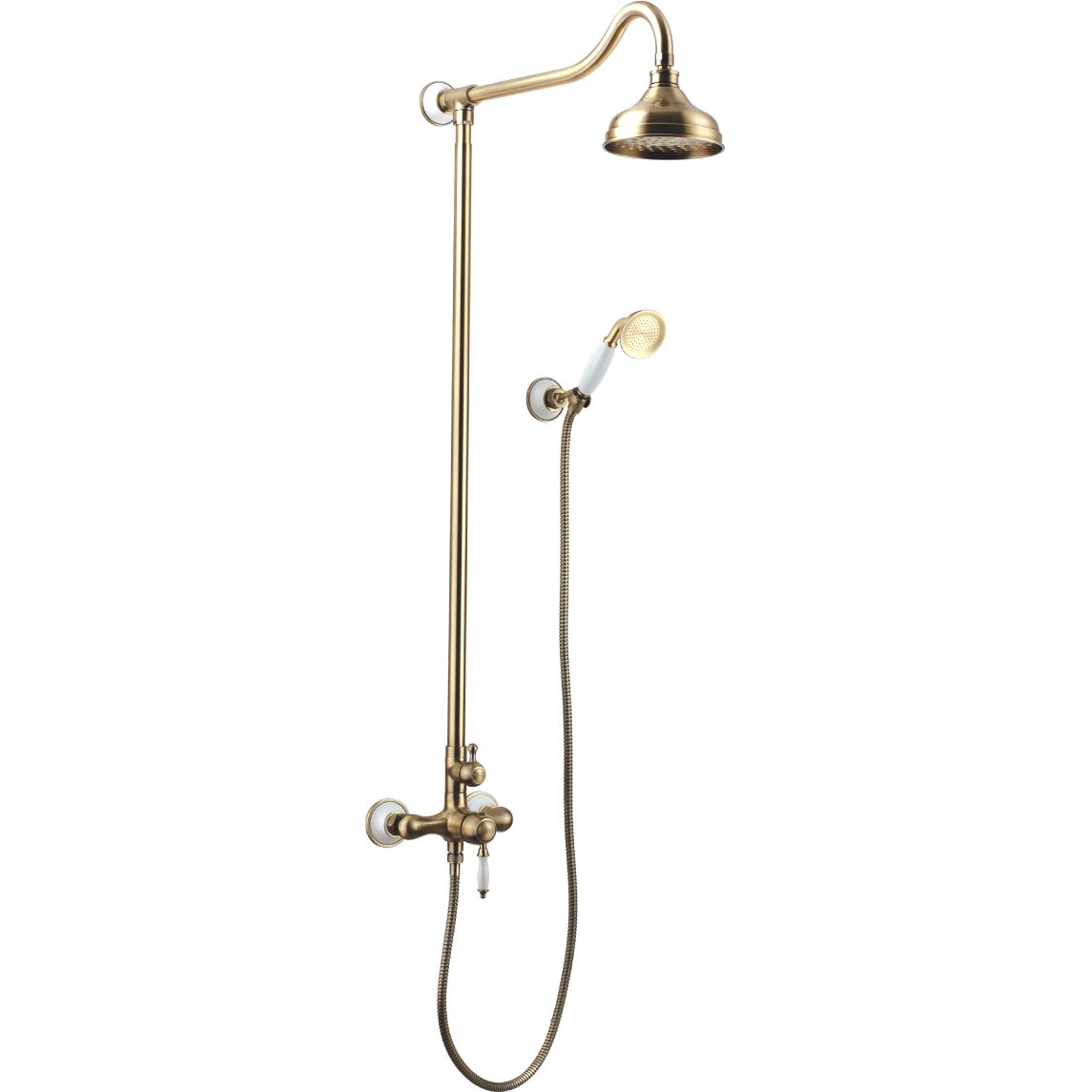 Смеситель для душа с верхней душевой лейкой и 1-функциональной лейкой Lemark Villa, LM4860B