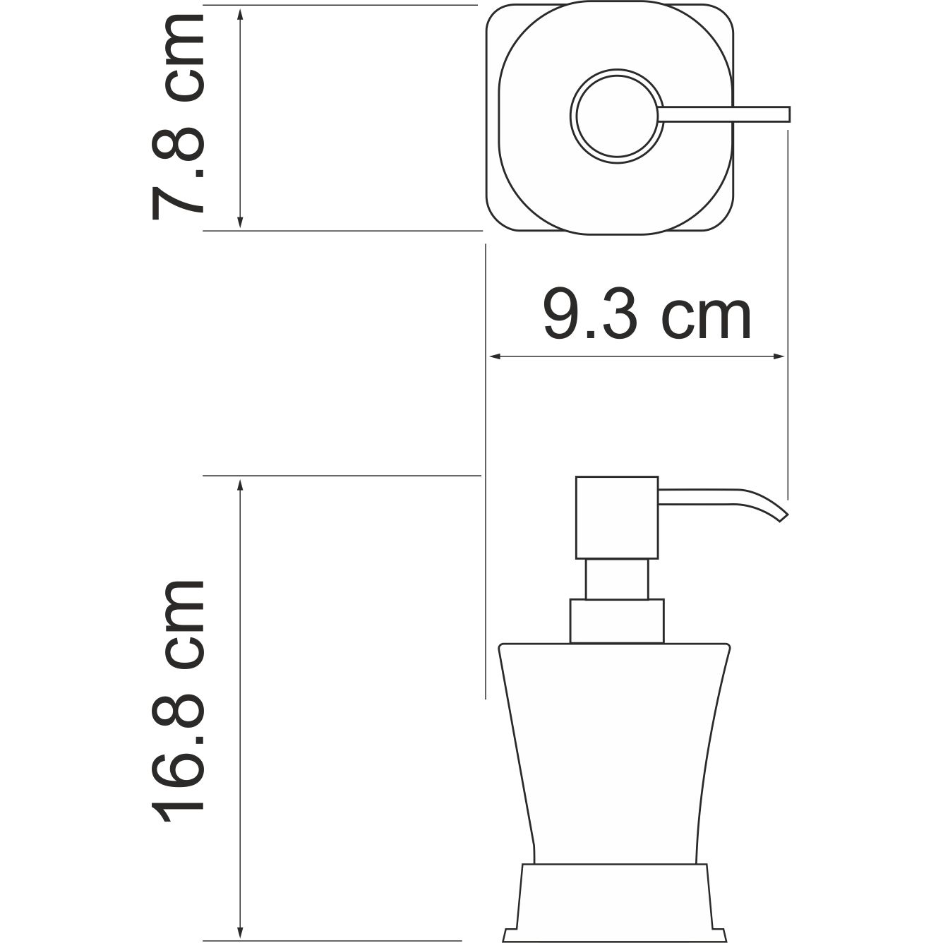 Дозатор для жидкого мыла WasserKRAFT Amper, K-5499BLACK