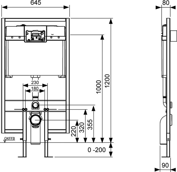 Система инсталляции для унитаза TECEconstruct плоская, 9300500