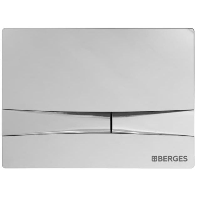 Комплект Berges Novum, кнопка F3 хром глянец, унитаз Puma Rimless, сиденье Toma Slim, 043269