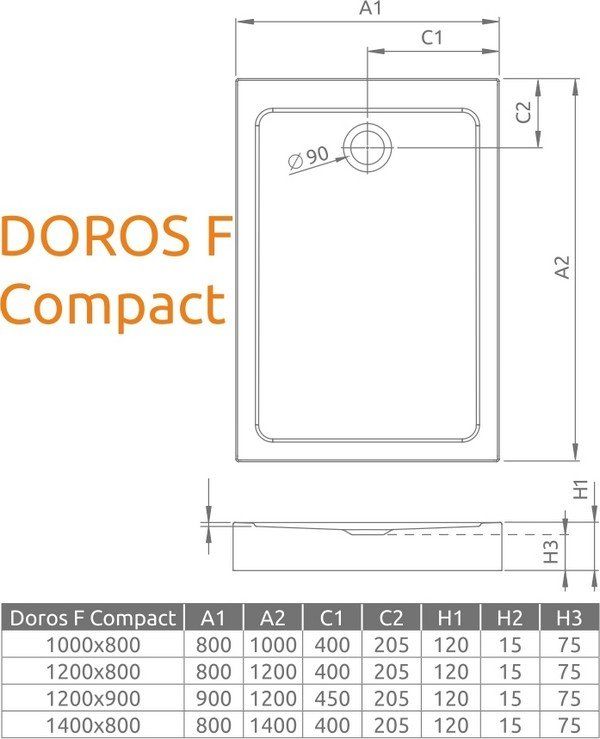 Душевой поддон Radaway Doros F Compact