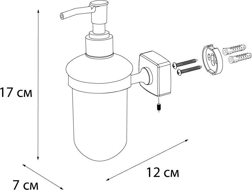 Дозатор жидкого мыла Fixsen Kvadro, FX-61312