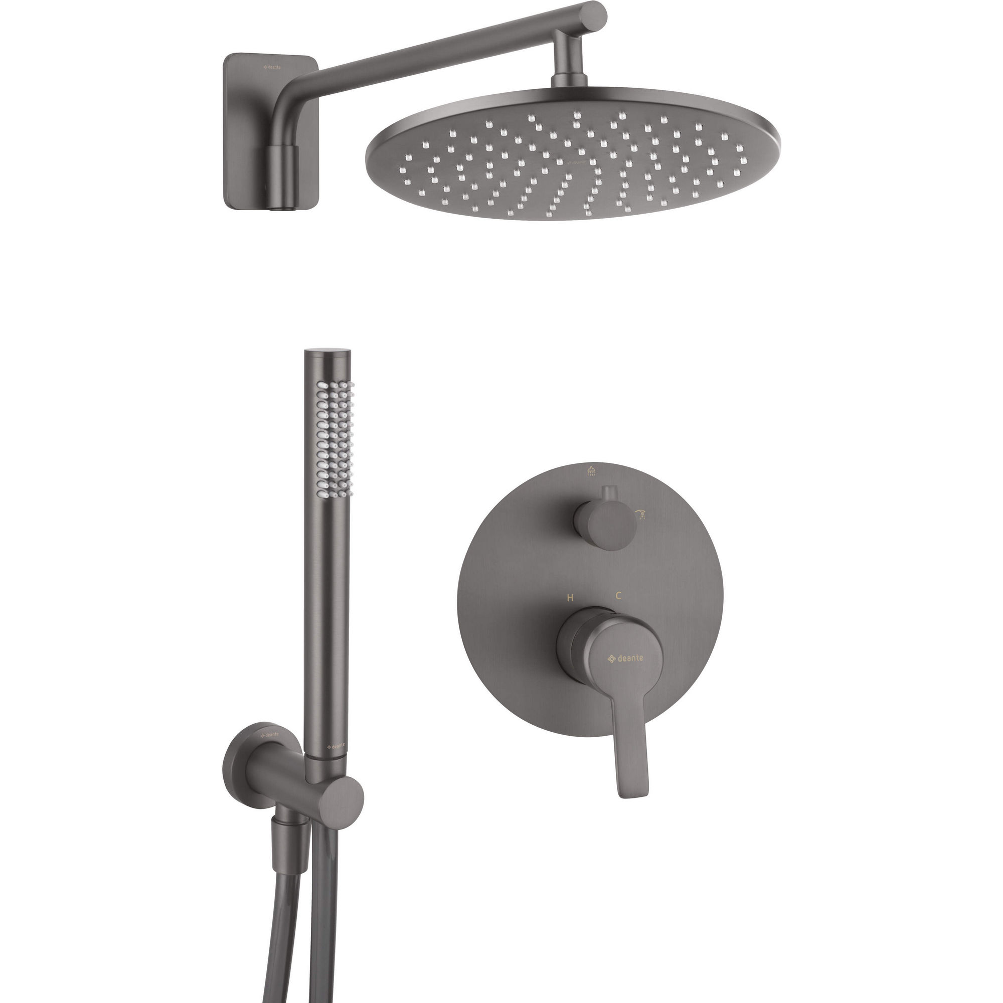 Душевая система скрытого монтажа Deante Arnika Titanium, NAC_D9QP