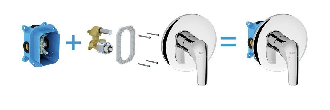 Смеситель скрытого монтажа Ravak Rosa RS 066.00, X070049