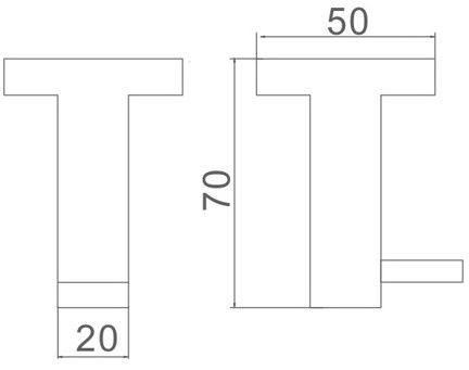 Крючок (черный) Ledeme L71705B-1
