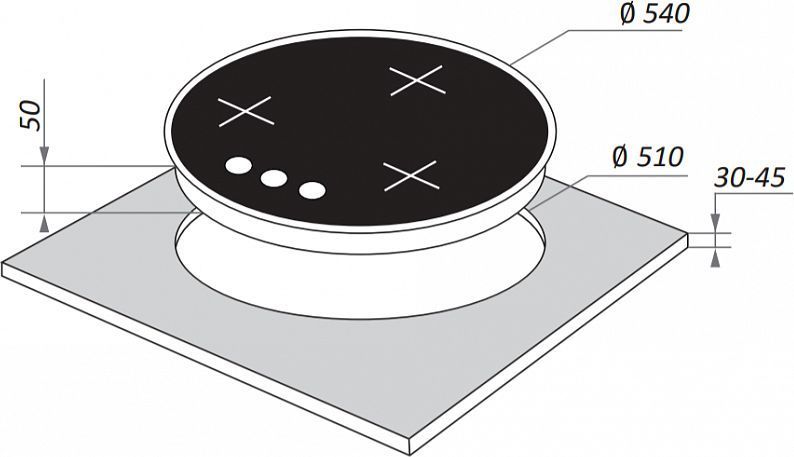 Газовая варочная панель Maunfeld EGHG.43.23CW\G