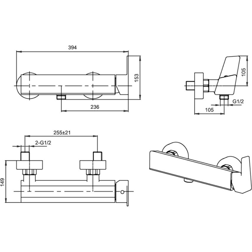 Смеситель для душа Ahti Helsinki Gold, HE305000