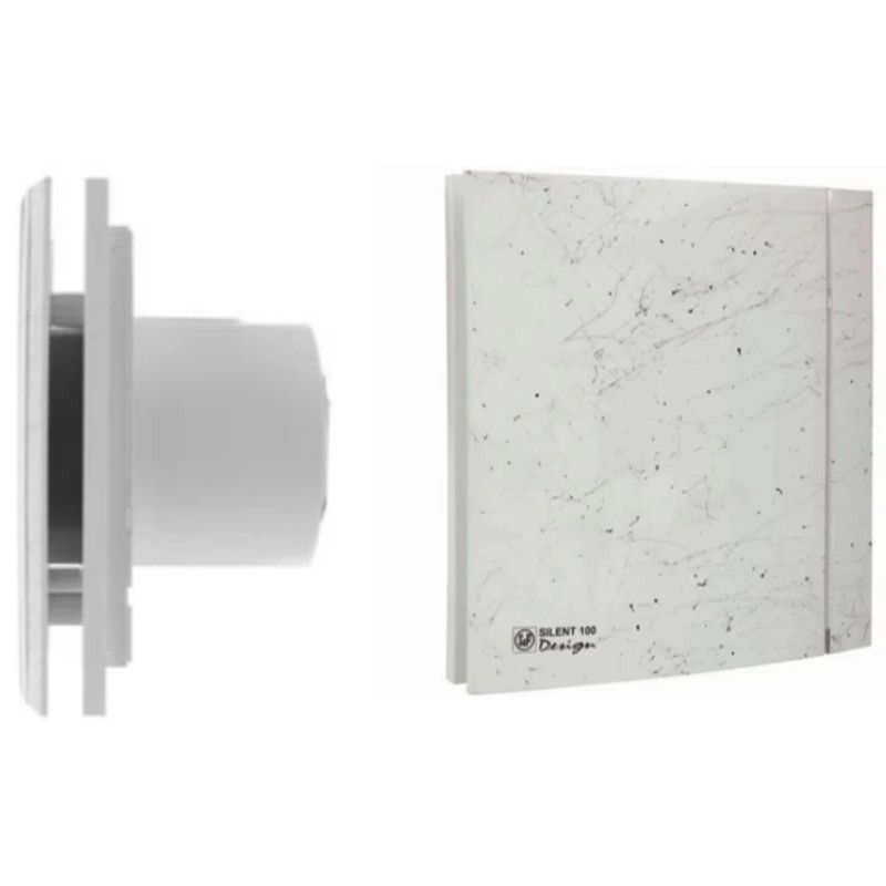 Вентилятор S&P SILENT-100 CZ MARBLE WHITE DESIGN – 4C
