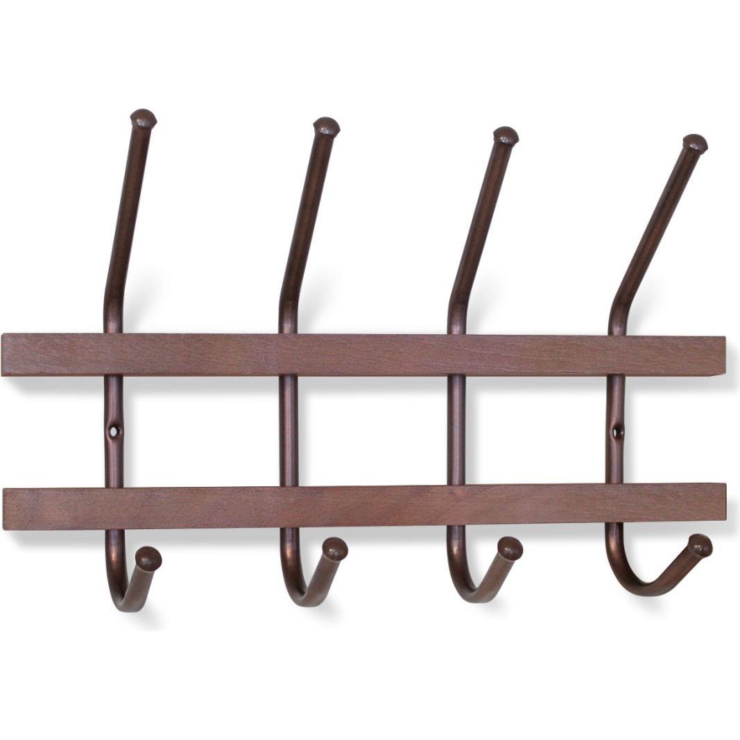 Вешалка Sheffilton SHT-WH11 темный орех/медный металлик, 963116