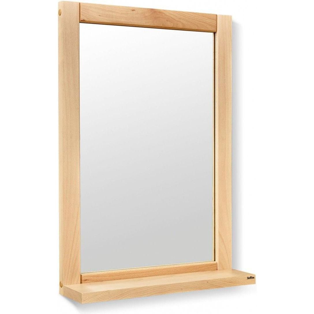 Зеркало Sheffilton Альберо SHT-М2 прозрачный лак с полкой, 985634