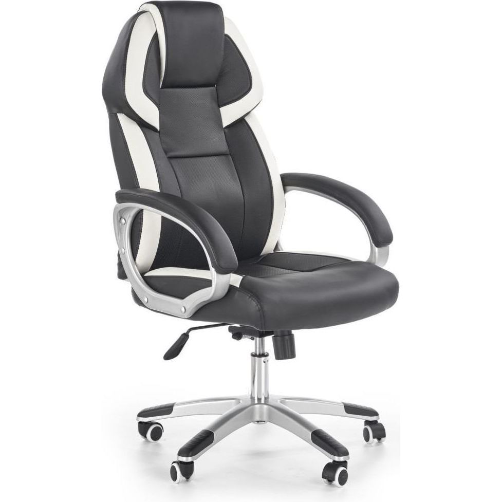 Кресло компьютерное Halmar Barton черный/белый, V-CH-BARTON-FOT