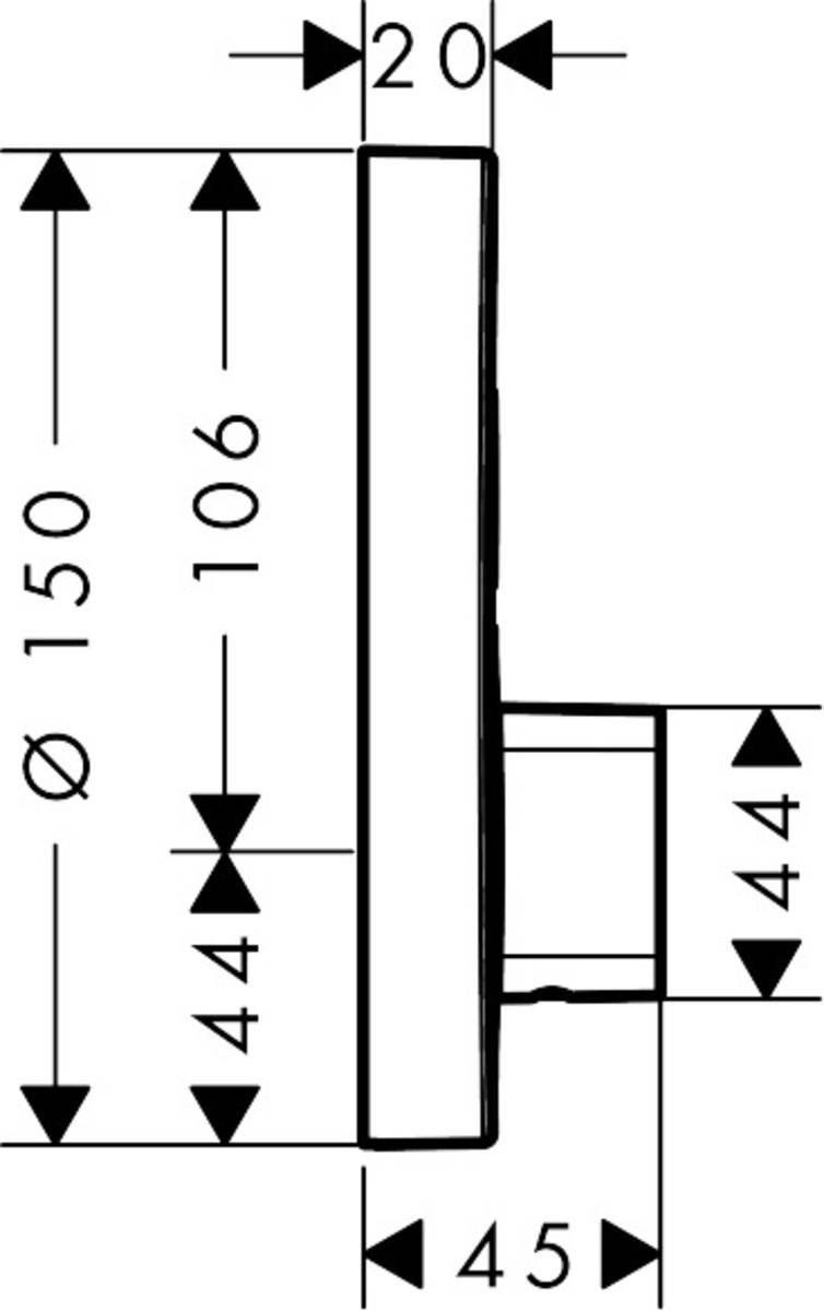 Смеситель скрытого монтажа Hansgrohe ShoerSelect для 2 потребителей, 15748000