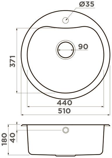 Мойка Omoikiri Saroma 51-IN, 4993007
