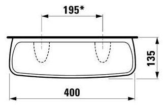 Керамическая полочка 40 см Laufen, 8.7025.0.000.0.001