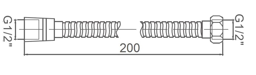 Шланг для душа с механизмом против скручивания 200 см Ledeme L42-20