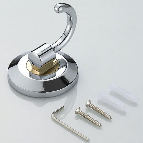 Крючок одинарный хром/золото Ledeme L204-1