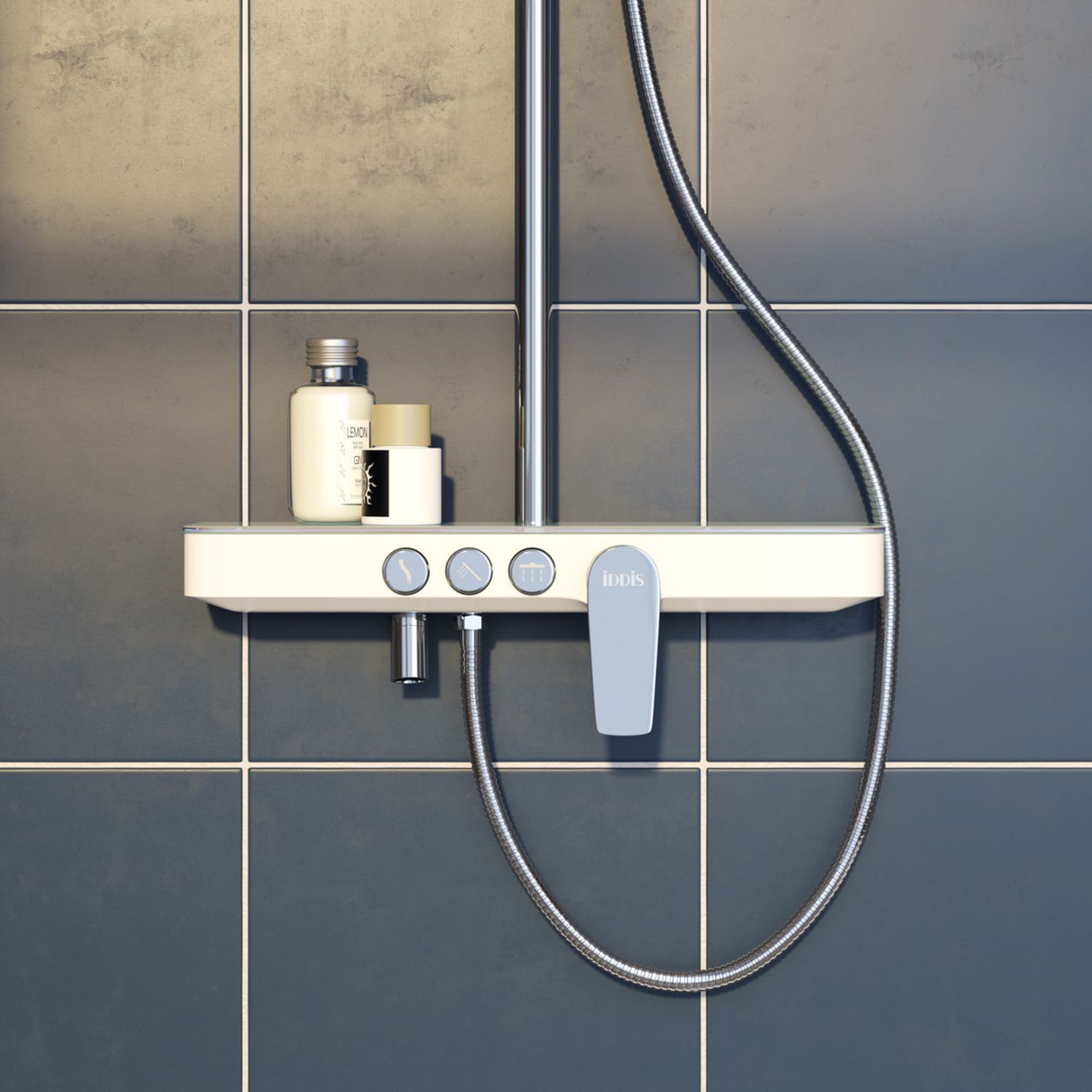 Смеситель для ванны с верхним душем, Iddis Shelfy, SHESB3Fi06