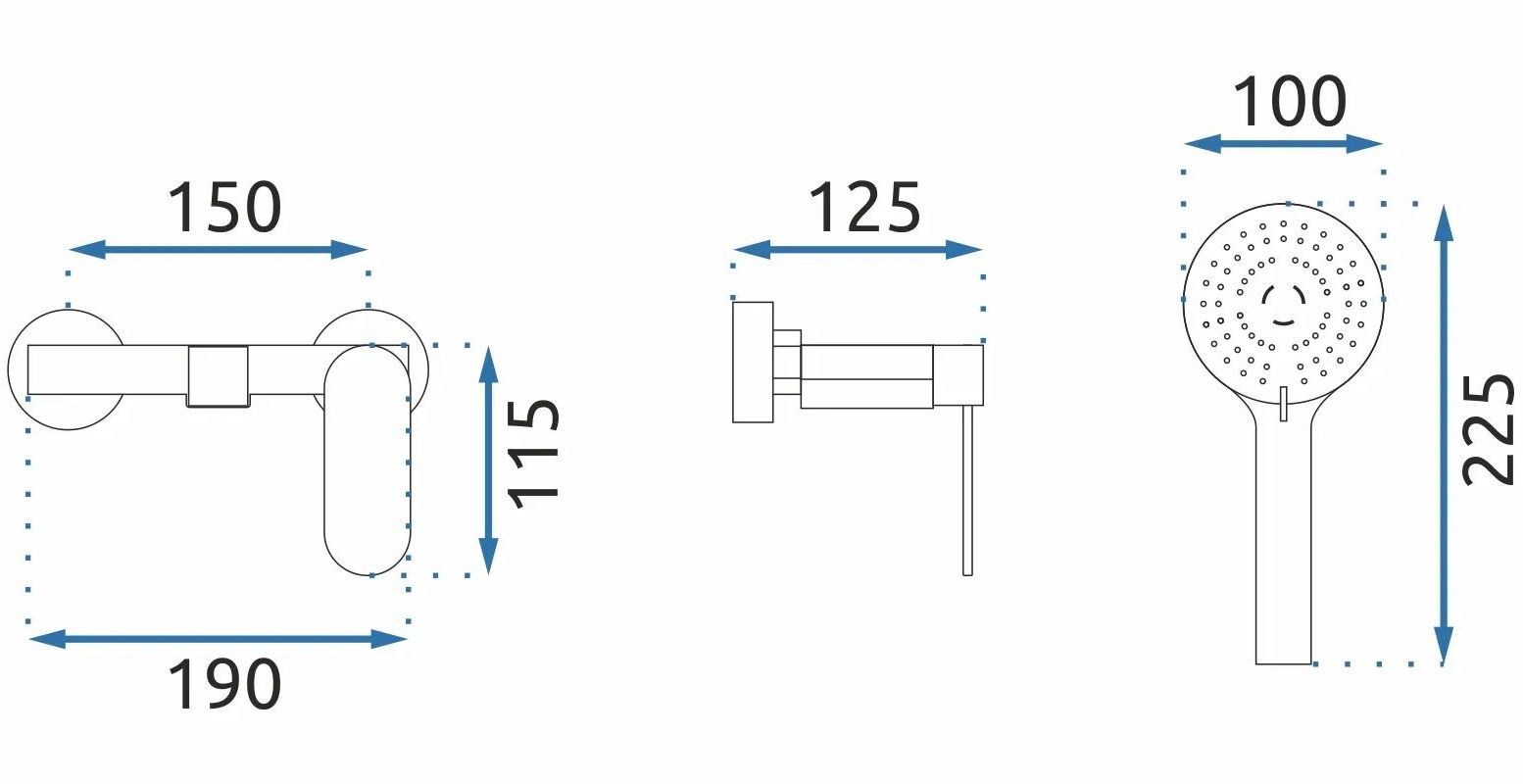 Смеситель для ванны Rea Berg L.Gold, REA-B2043