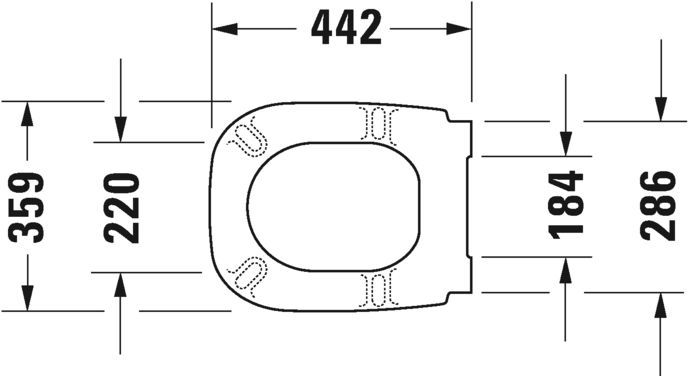 Унитаз подвесной с сиденьем Duravit D-Code, 45350900A1