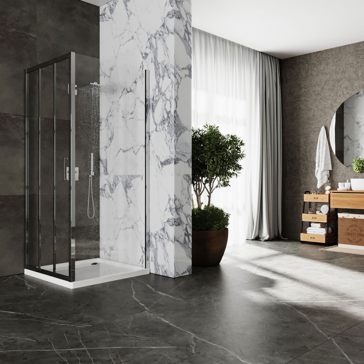 Душевой уголок Roxen Prima 90x90, 55080-90