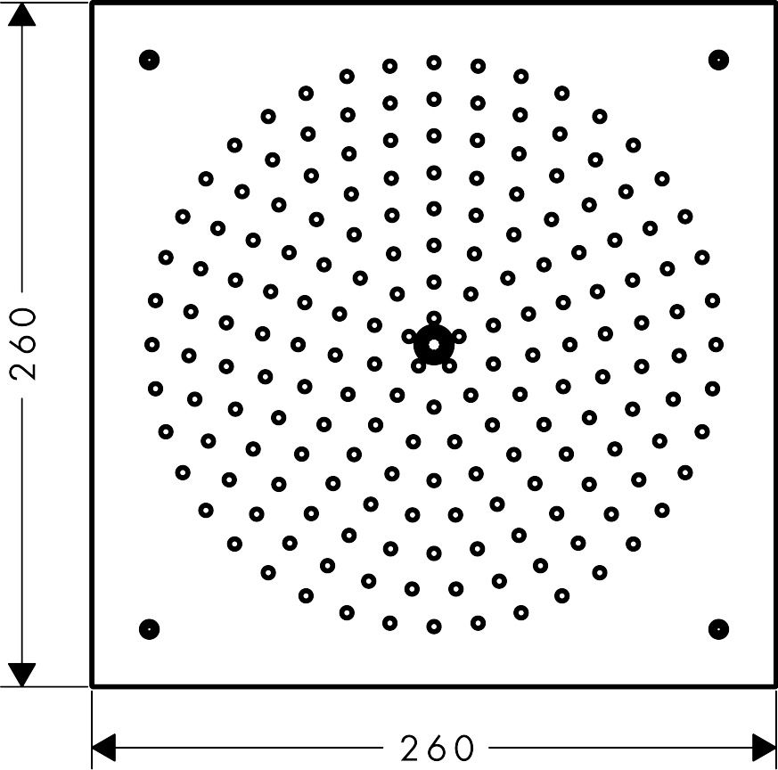 Верхний душ Hansgrohe Raindance 260 1jet, 26472000