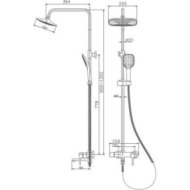 Душевая система Haiba HB24805-8
