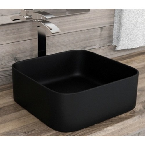Умывальник накладной Esbano Ergina черный матовый 38.5x38.5
