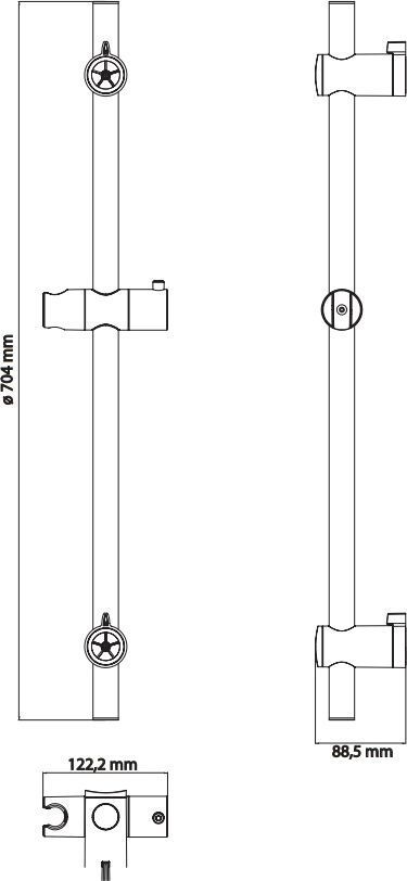 Штанга для душа Omnires, DR10CR