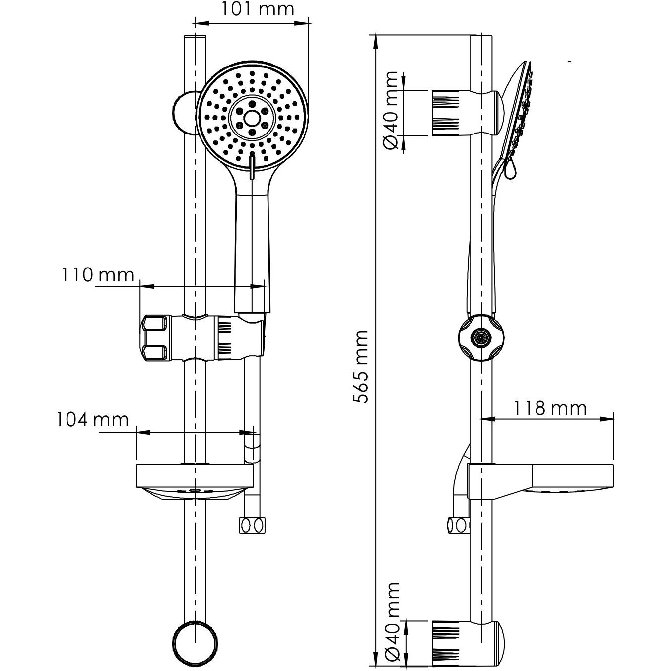 Душевой комплект WasserKRAFT, A005