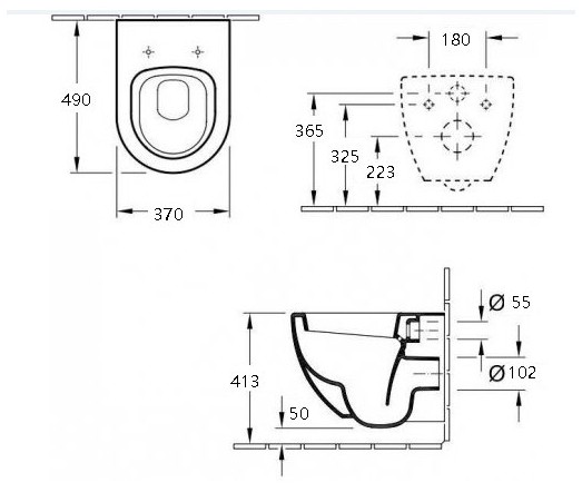 Унитаз подвесной Esbano Aster White
