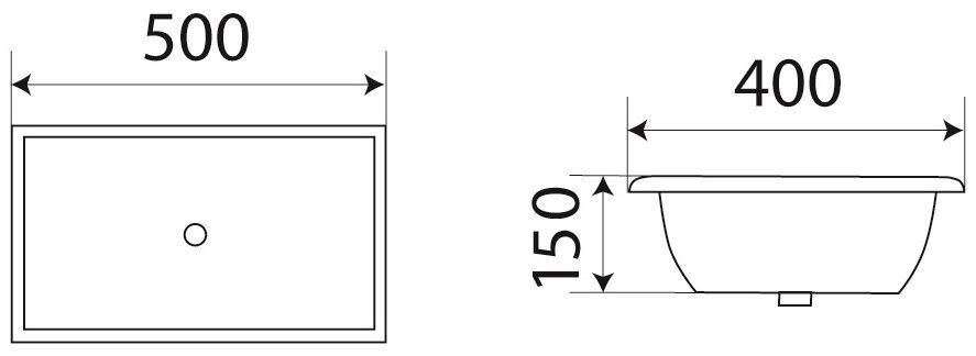 Раковина для ванной Ceramalux 50x40, 542А