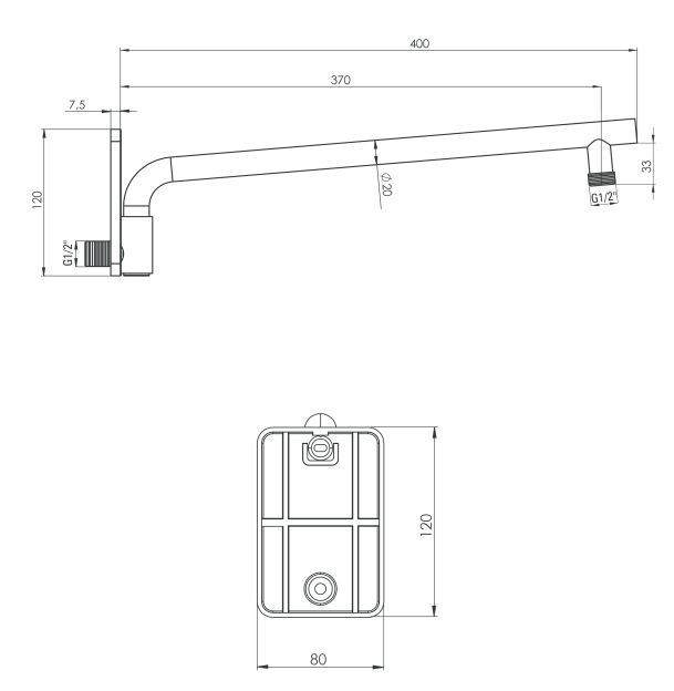 Душевая система скрытого монтажа с закругленным термостатическим смесителем Deante Box Bianco, BXYZAECT