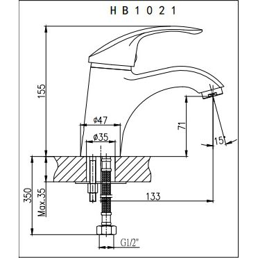 Смеситель для раковины Haiba HB1021