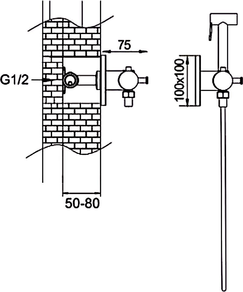 Гигиенический душ Rose, R915