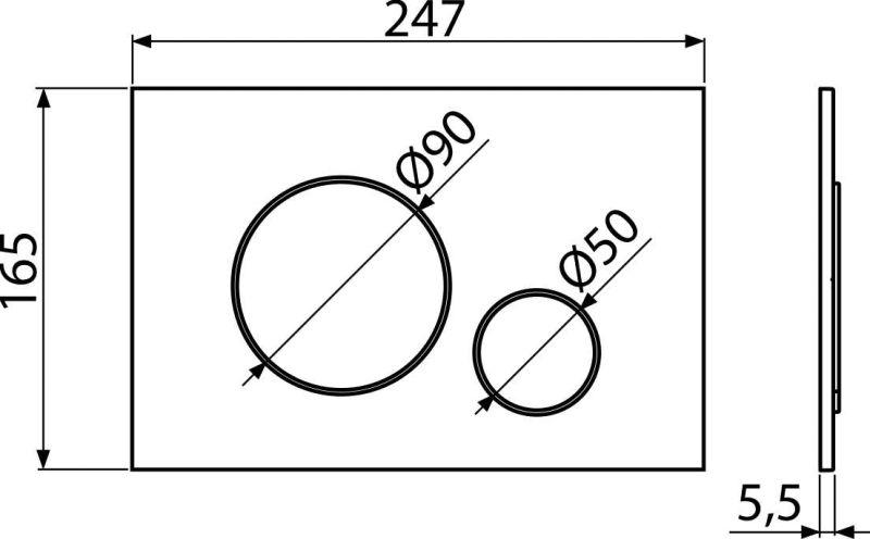 Кнопка управления Alcaplast (белый мат), M676