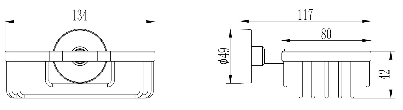 Мыльница решетка глубокая Ledeme L1702-1
